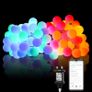 10m Smart Festoon Lights, Bluetooth and APP Control LED Globe String Lights, Plug in RGB & Warm White Multi Colored Fairy Lights, Voice/Music Sync Function for Party, Garden, Patio and More Image 2