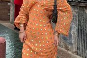Never fully dressed orange midi dress