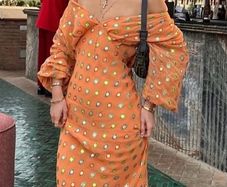 Never fully dressed orange midi dress