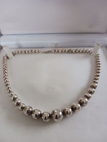 silver ball necklace