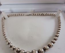 silver ball necklace