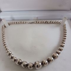 silver ball necklace