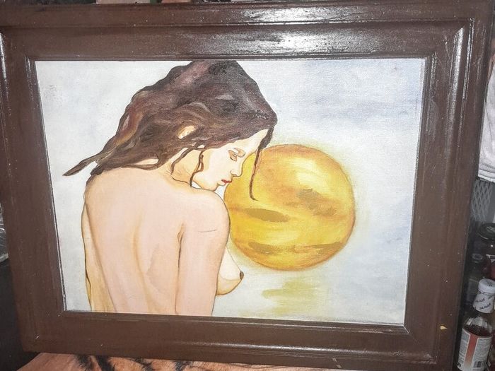 Framed painting