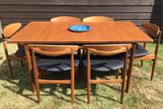 Mid Century Vintage Ib Kofod Larsen Signature Danish Range Dining Set