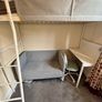 VITVAL Loft bed frame with mattress & desk top, white/light grey, 90x200 cm Image 3