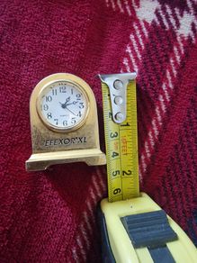 Miniature EFEXOR Quartz Clock Solid Brass
