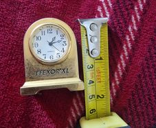 Miniature EFEXOR Quartz Clock Solid Brass