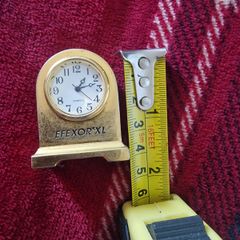 Miniature EFEXOR Quartz Clock Solid Brass