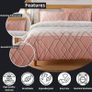 NEW SALE | Havanna Geo Duvet Cover Set Easy Care Quilt Bedding Sets With Pillowcases Luxury Cotton Blend Reversible Ultra Soft Bed Covers, Pink Double Image 7