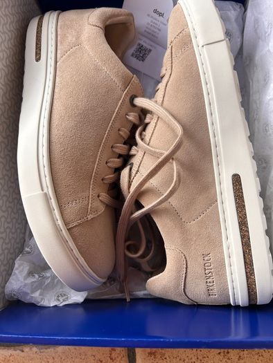 Birkenstock Brand New Bend Low Sandcastle Suede Leather Shoes Size 38