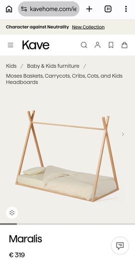 Kids Tipi Bed with Canopy (Kave Home Maralis)