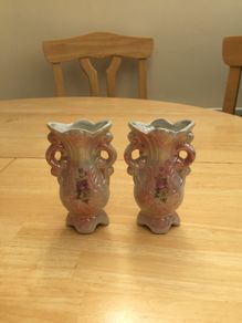 Vintage Pair Of Small Lustre Jugs