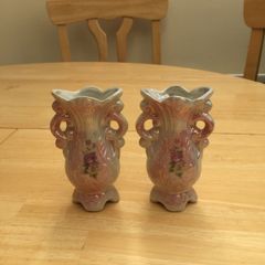 Vintage Pair Of Small Lustre Jugs