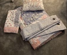 Next throw, curtains and cushion set