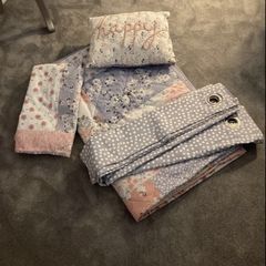 Next throw, curtains and cushion set