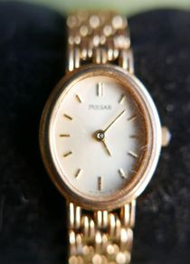 Vintage Pulsar Watch Gold Tone Bracelet , works well