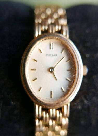 Vintage Pulsar Watch Gold Tone Bracelet , works well