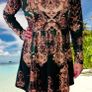 Patterned velor dress Image 6