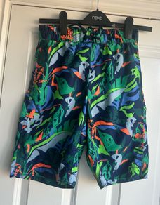 Gap Blue Multi Palm Print Boardshorts - age 12