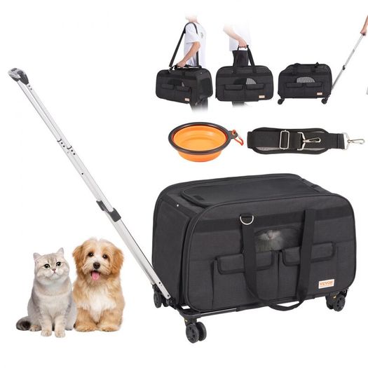 Dog Trolley Foldable Dog Backpack Portable on wheels