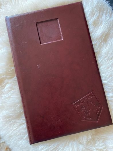 Hand made leather menu holder
