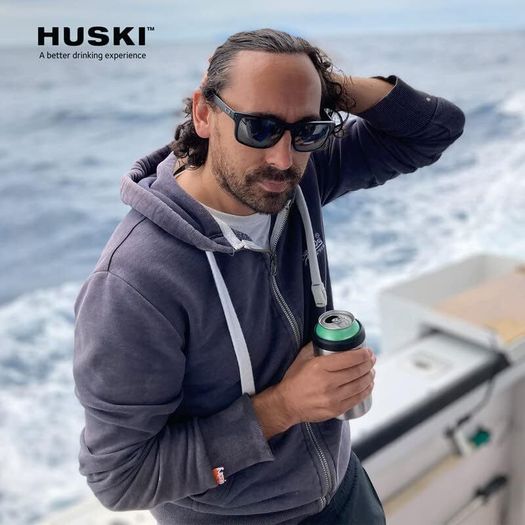 Huski Beer Cooler 2.0 | New | Premium Can and Bottle Holder | Triple Insulated Marine Grade Stainless Steel | Detachable 3-in-1 Opener | Works as a Tumbler | Best Gifts for Beer Lovers