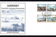 1983 Guernsey Europa Great Works of Human Genius Commemorative Stamps Official First Day Cover (FDC)