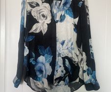 Luxury Italian Brand Off White Silk Blouse size 42