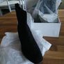 Ladies Black Suede Ankle Boots Image 7