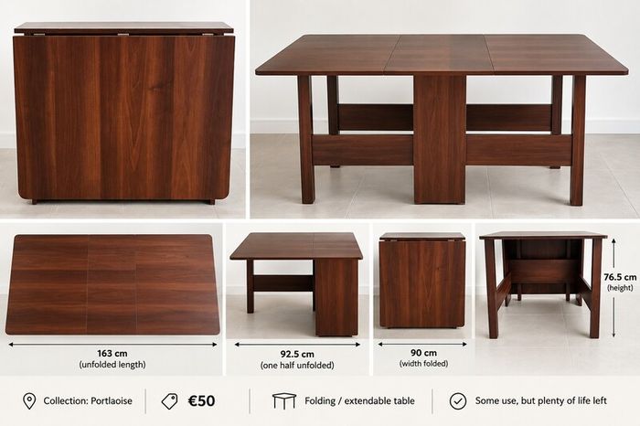 Foldable dining table