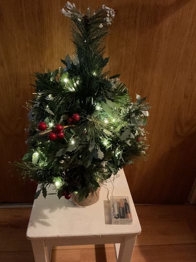 Small Artificial Christmas Tree with lights