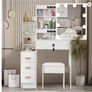 Dressing Table LED with Mirror & Stool Image 6