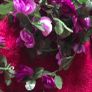 Selection 4 - 2 x Dark Purple Rose Garland - Fake Artificial Flowers approx 2.5m long each Wedding Arch Image 3