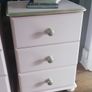 2 matching 3 drawer large solid wood bedside lockers newly restyled Image 3