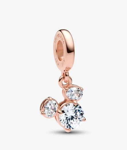 Pandora Rose Gold Sparkling Mickey Silhouette Charm New