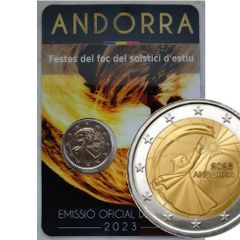 Andorra 2 Euro Base Metals Brilliant Uncirculated Coin 2023 - Festivals Summer Solstice - Commemorative 2 euro coins