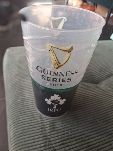 Guinness Disposable I R F U  2019 Plastic Glass