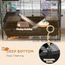 Large Hamster Cage, Gerbil Cage with Tubes, Storage Shelf, Ramps, Platforms, Running Wheel - Black Image 4