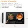 Double Induction Hob 2800W Portable Dual, Twin Plate Electric Table Top with LED Display, Built-In Timer, 10 Heat Settings 60-240 C - Black Image 2