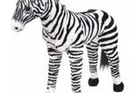 Standing Plush Toy Zebra Black and White XXL