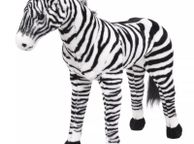 main image for ad Standing Plush Toy Zebra Black and White XXL
