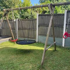 Wooden swing set