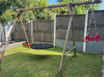 Wooden swing set