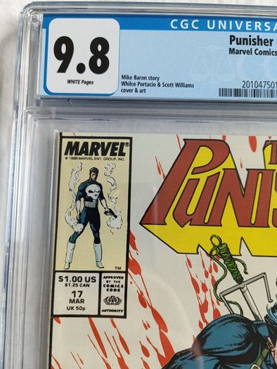 The Punisher  Issue 17 CBCS / CGC 9.8  Certified Graded Comic Framed  DC Marvel