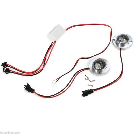 2PCS Car Motorcycle Motorbike Scooter Motor Cycle Bike LED Strobe Bulb Light Emergency Warning Flash With Controller