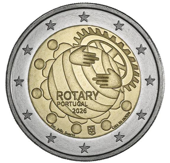 (3 for 10 Mix and Match) Portugal 2 Euro Uncirculated Coin 2026 - Rotary