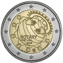 (3 for 10 Mix and Match) Portugal 2 Euro Uncirculated Coin 2026 - Rotary