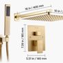 Shower Faucet Set, Rainfall Bathroom Shower System Image 7