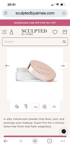 Sculpted by Aimee Velvet Veil Invisible Loose Setting Powder.