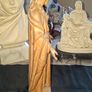 Beautiful Old Sacred Heart of Jesus, Handcrafted Wooden Sculpture made by Conrad Moroder in Ortisei Italy., featuring a carved heart on the chest., Postage Available or Collection Image 6
